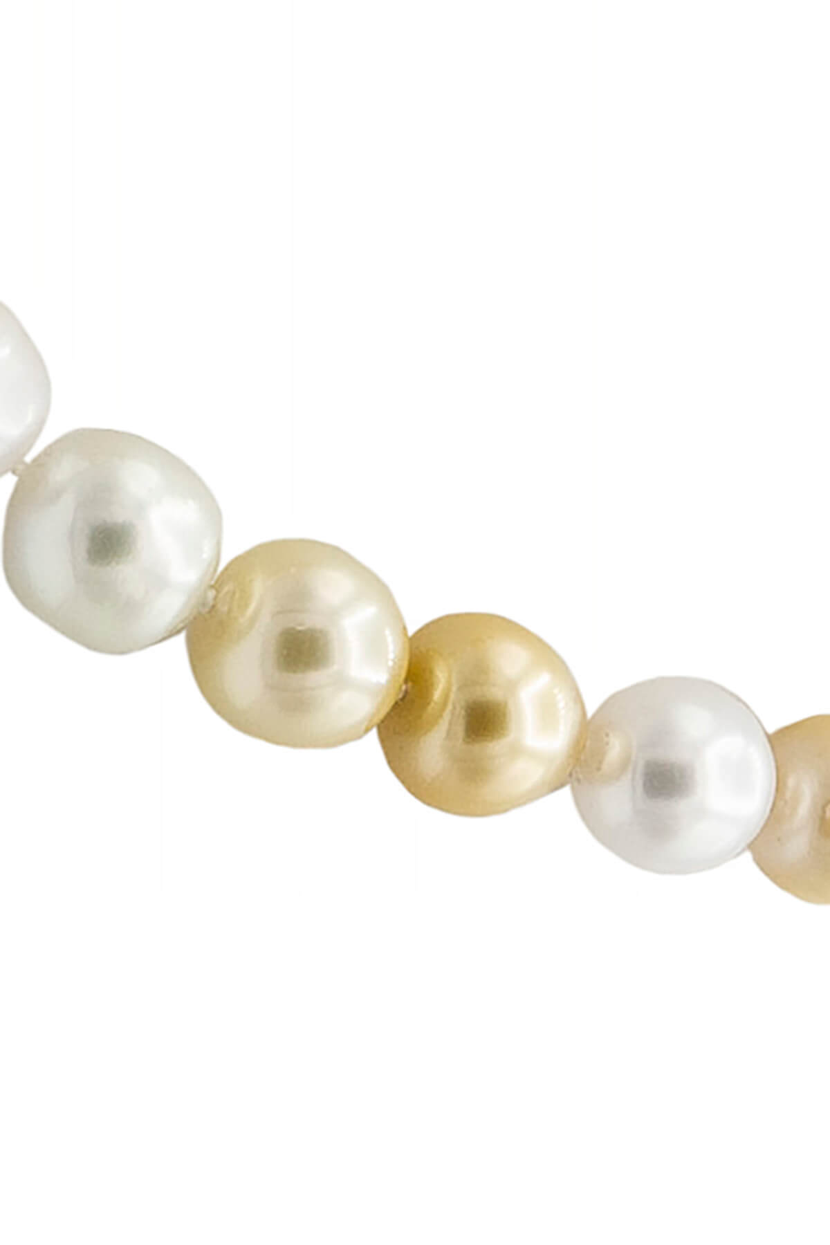 White & Gold Pearl Necklace