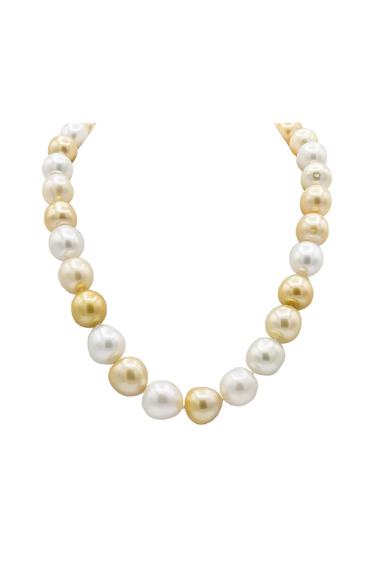 White & Gold Pearl Necklace