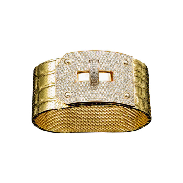 18KT Yellow Gold "Hermes" Diamond Bracelet